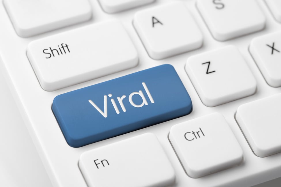 Viral computer keyboard button