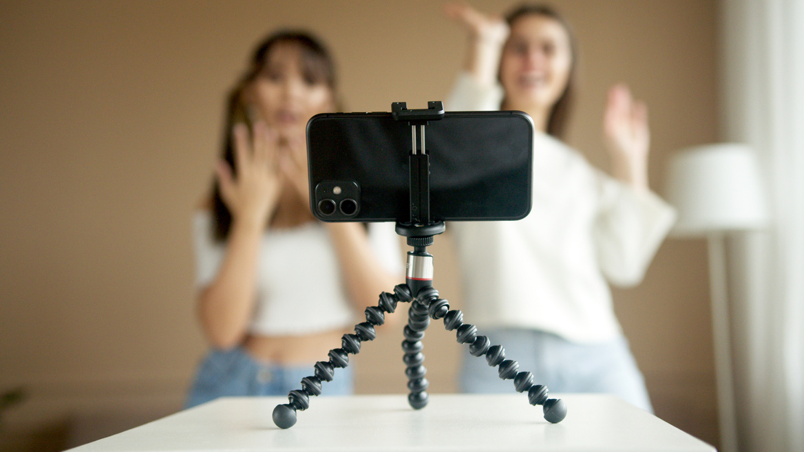 Women Recording Using a Smartphone